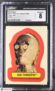 1983 Topps Return Of The Jedi - Series 2 See-Threepio #38 Sticker CGC 8