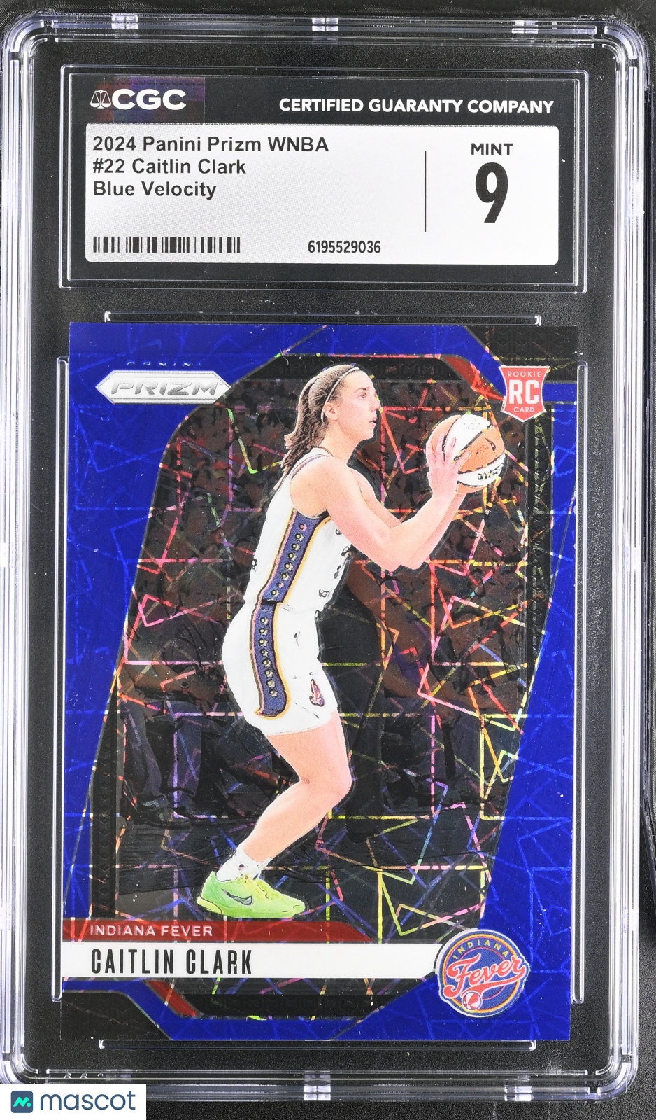 2024 Panini Prizm WNBA Caitlin Clark Blue Velocity Rookie #22 CGC 9 Fever