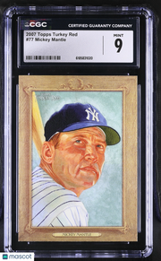 2007 Topps Turkey Red Mickey Mantle #77 CGC 9 New York Yankees