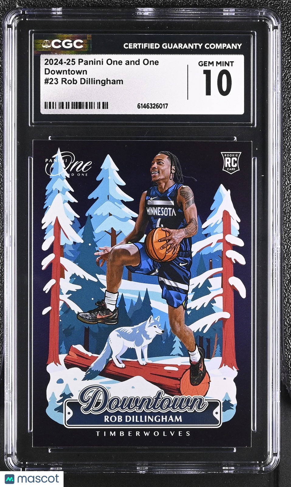 2024-25 Panini One And One Rob Dillingham Rookie Downtown 23 CGC 10 Timberwolves
