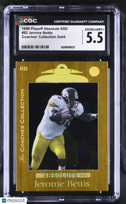 1999 Playoff Absolute SSD Jerome Bettis Coaches' Collection Gold /25 #82 CGC 5.5