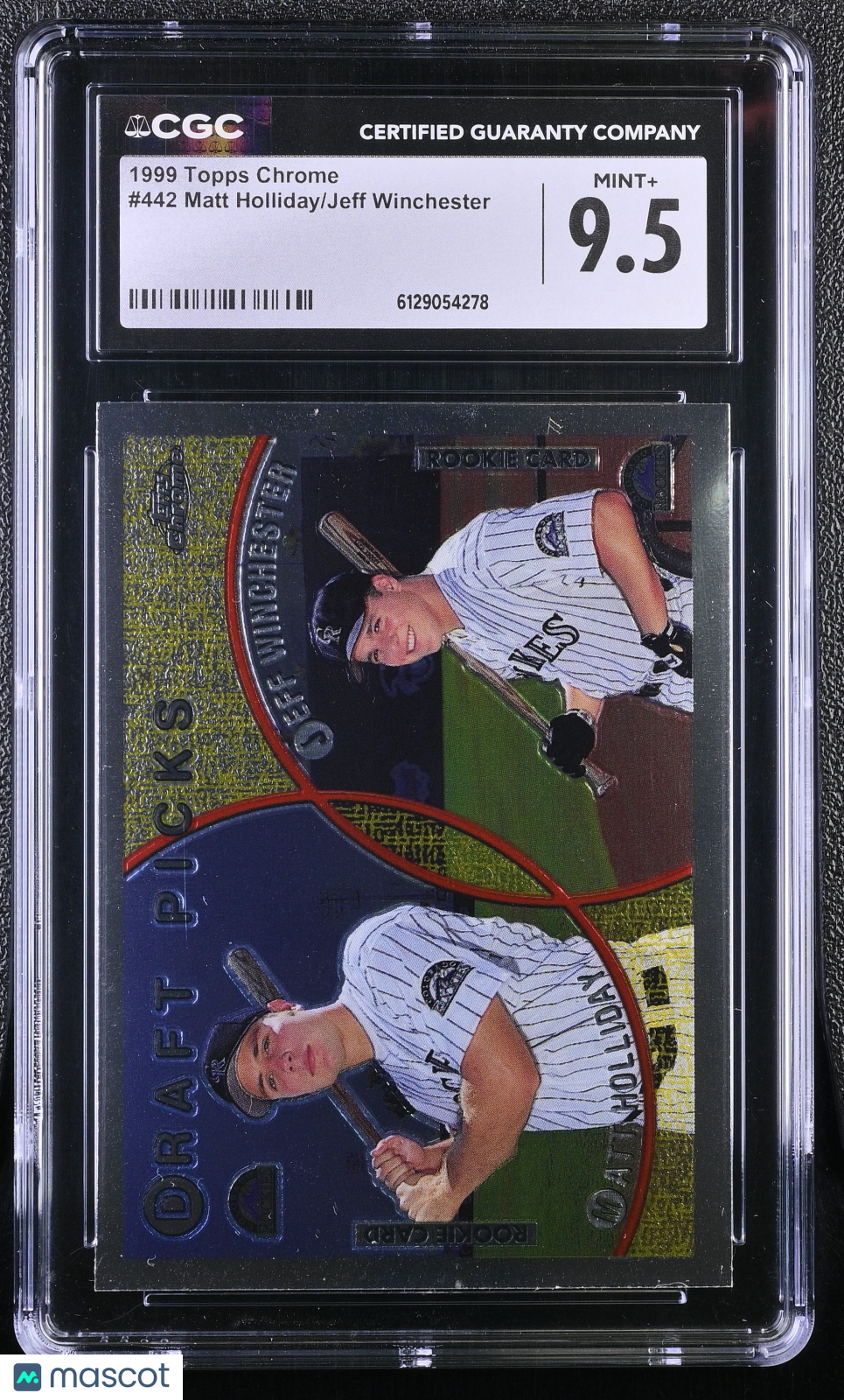 1999 Topps Chrome Matt Holliday/Jeff Winchester Rookie #442 CGC 9.5 Rockies