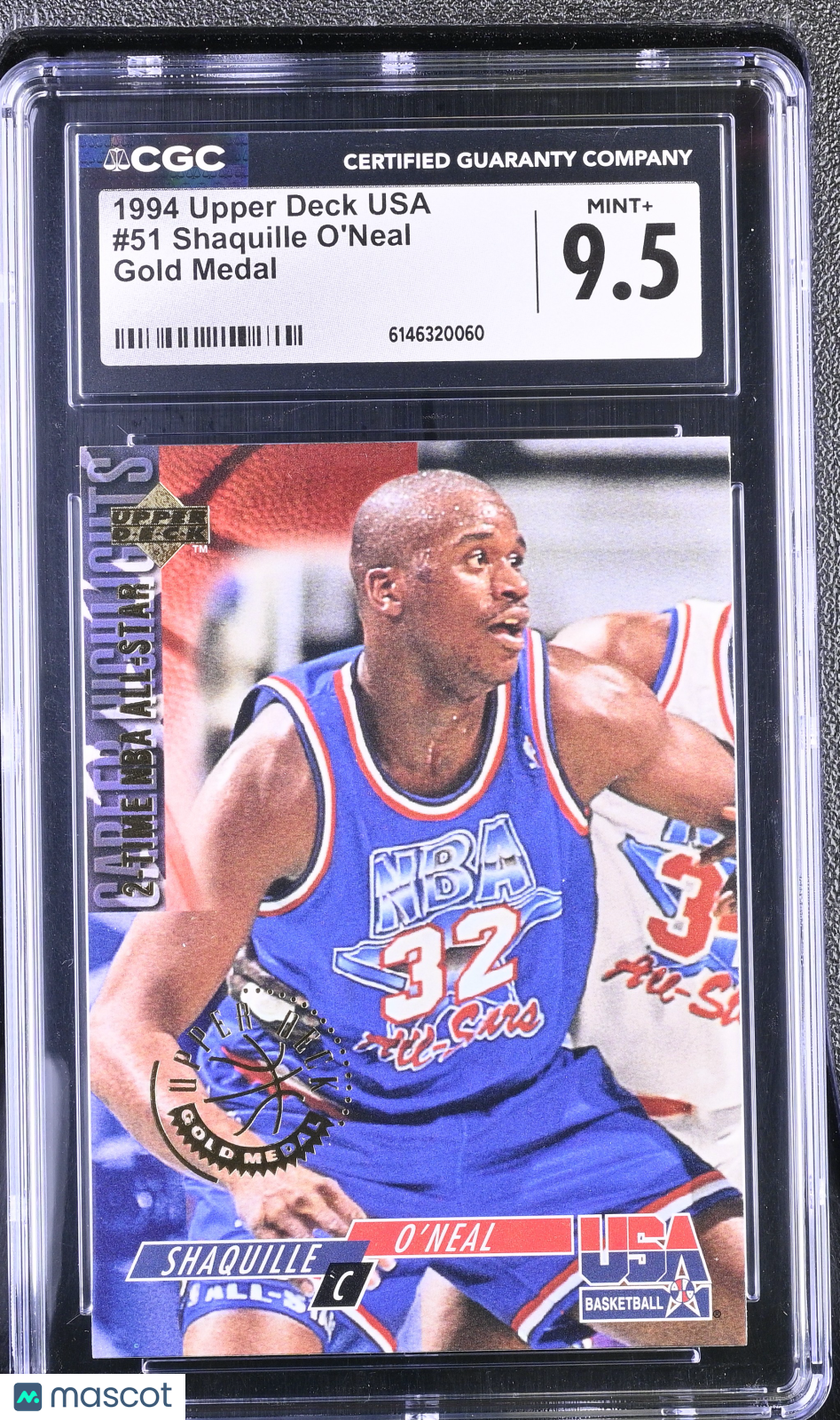 1994 Upper Deck Usa Shaquille O'Neal #51 Gold Medal CGC 9.5