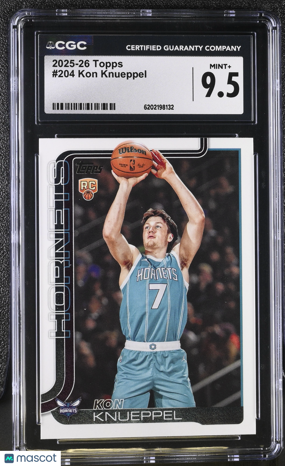 2025-26 Topps Kon Knueppel Rookie #204 CGC 9.5 Charlotte Hornets