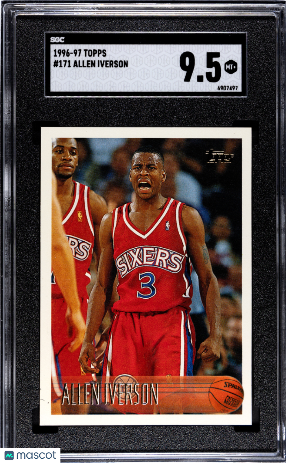 1996 Topps Allen Iverson Rookie #171 SGC 9.5 Philadelphia 76ers