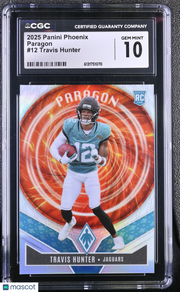 2025 Panini Phoenix Travis Hunter Rookie Paragon #12 CGC 10 Jacksonville Jaguars
