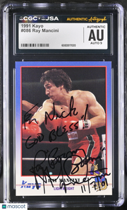 1991 Kayo Ray Mancini #086 Auto Autograph CGC Authentic JSA