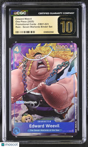 2025 One Piece Seven Warlords Edward Weevil CGC 10 #EB01-023 Pristine