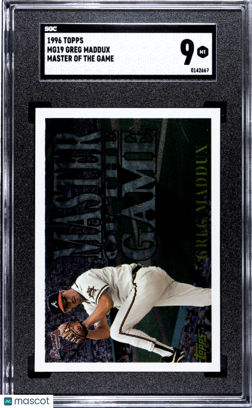 1996 Topps Greg Maddux #MG19 Master Of The Game SGC 9