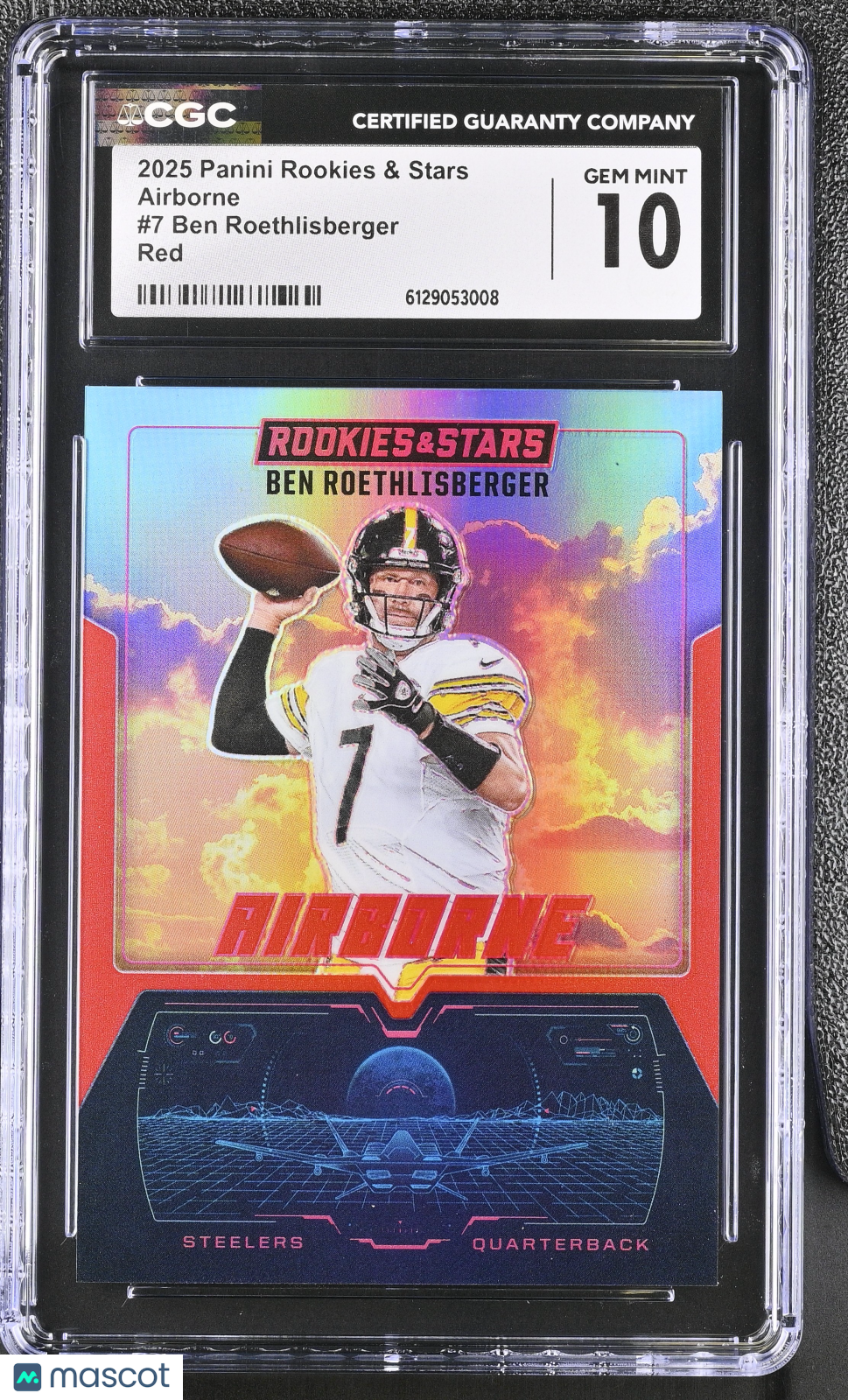 2025 Panini Rookies Stars Ben Roethlisberger Red /99 Airborne #7 CGC 10 Steelers