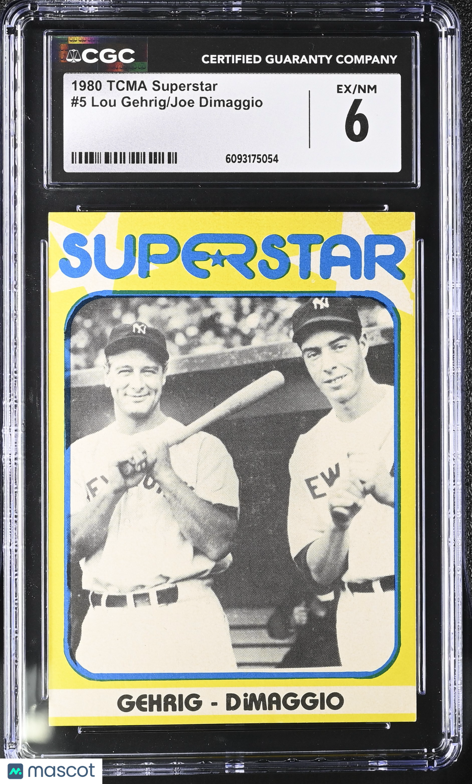 1980 Tcma Superstar Lou Gehrig/Joe Dimaggio #5 CGC 6