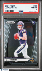 2024 Panini Prizm JJ Mccarthy Rookie #400 PSA 8 Minnesota Vikings