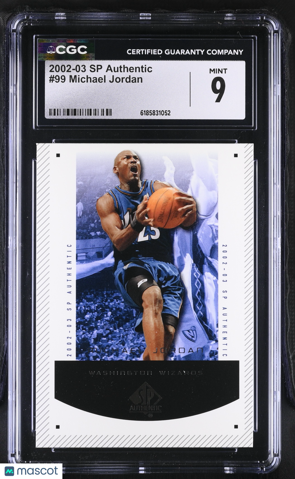2002-03 SP Authentic Michael Jordan #99 CGC 9 Washington Wizards