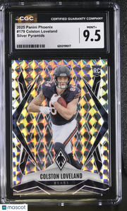 2025 Panini Phoenix Colston Loveland Silver Pyramids Rookie #179 CGC 9.5 Bears