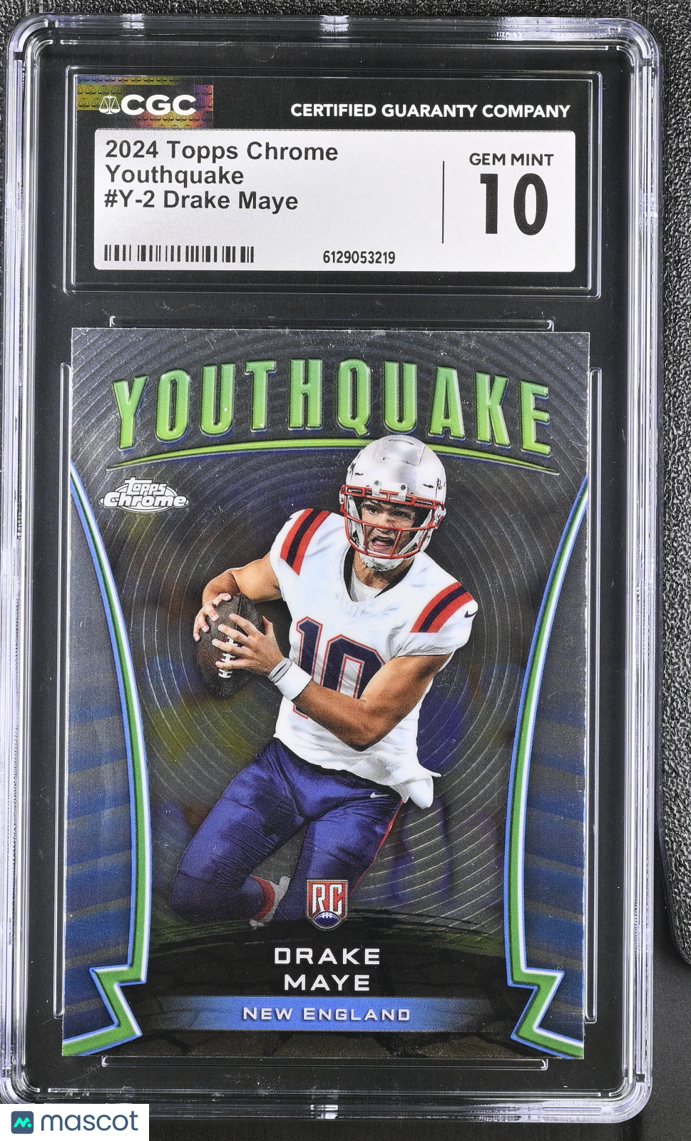 2024 Topps Chrome Drake Maye Rookie Youthquake #Y-2 CGC 10 New England Patriots
