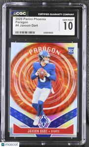 2025 Panini Phoenix Jaxson Dart Rookie Paragon #4 CGC 10 New York Giants