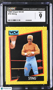 1991 Impel WCW Sting #10 CGC 9