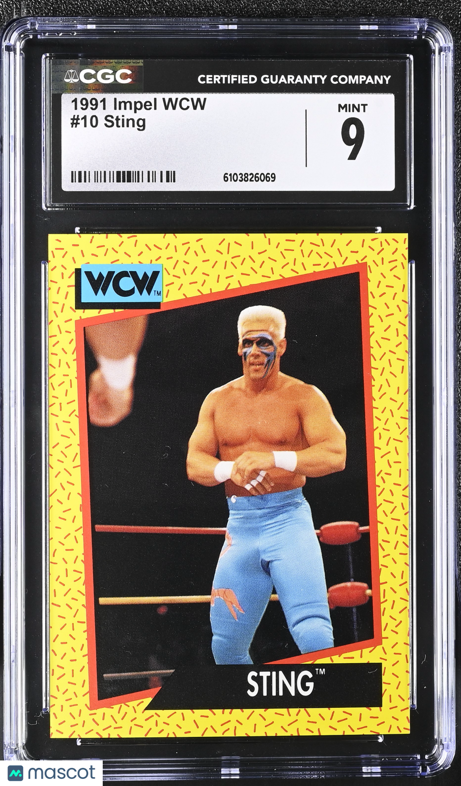 1991 Impel WCW Sting #10 CGC 9