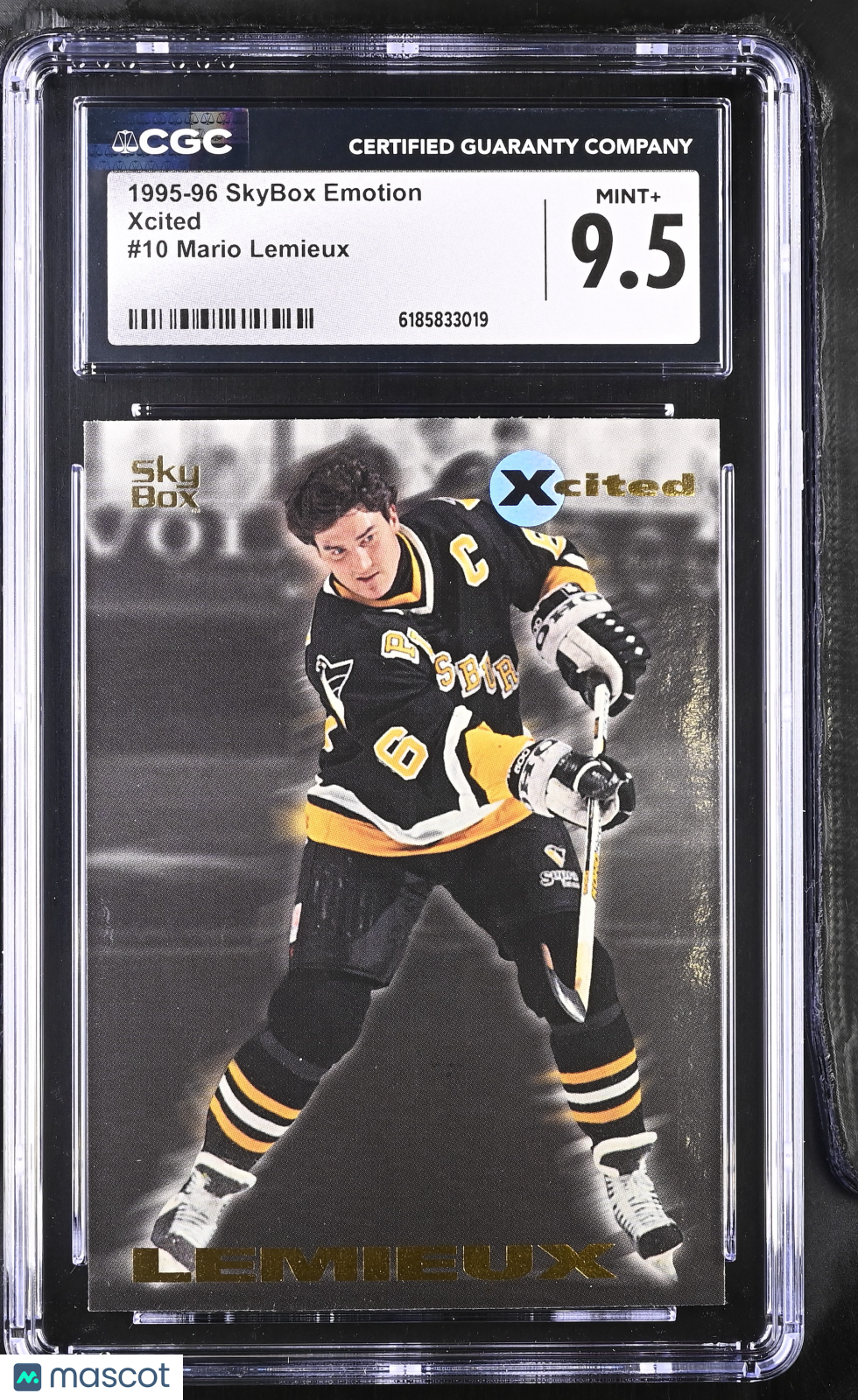 1995-96 Skybox Emotion Mario Lemieux Xcited #10 CGC 9.5 Pittsburgh Penguins