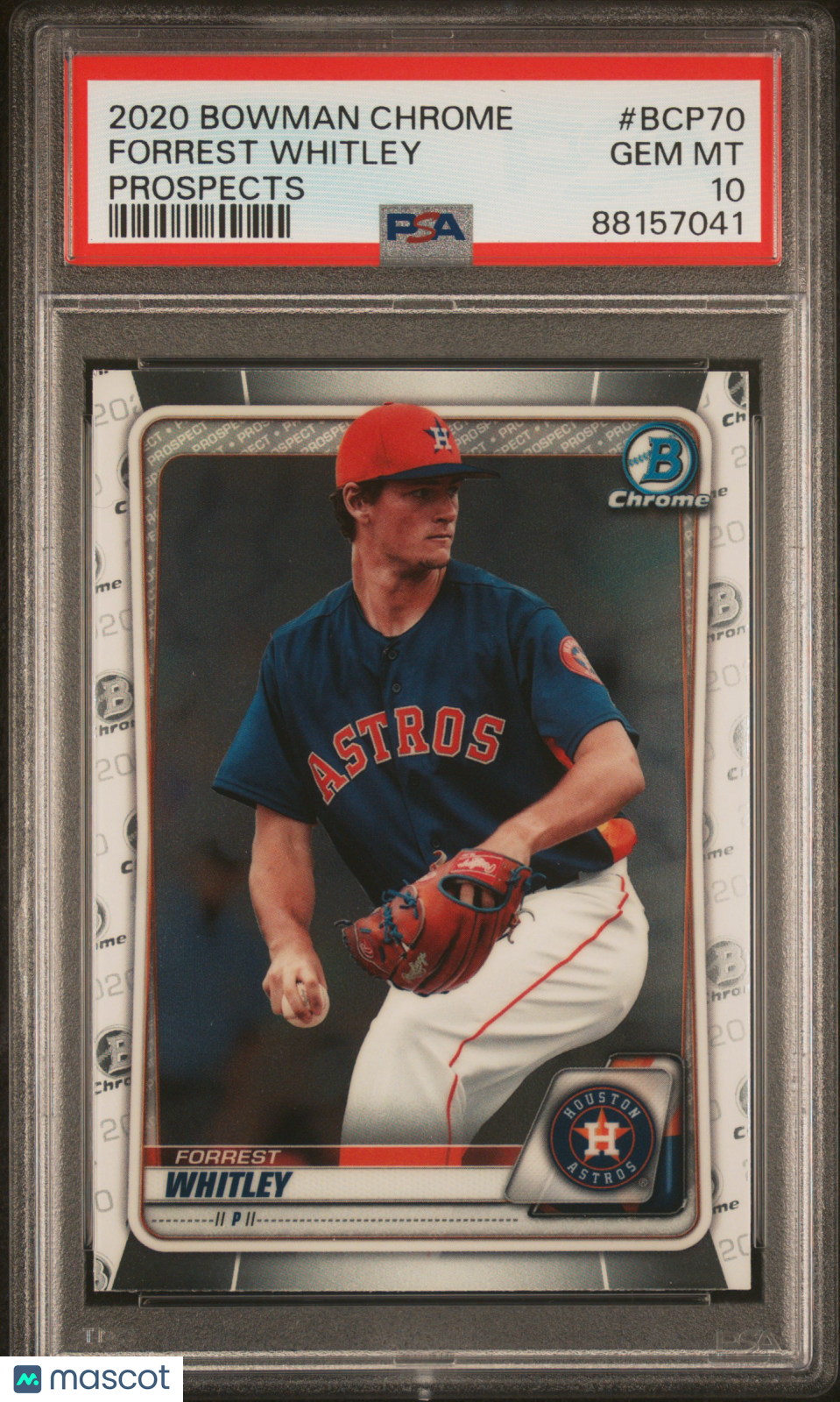 2020 Bowman Chrome Prospects Forrest Whitley #BCP70 PSA 10