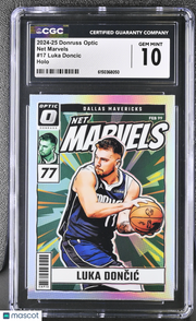 2024-25 Donruss Optic Luka Doncic Holo Net Marvels #17 CGC 10 Dallas Mavericks