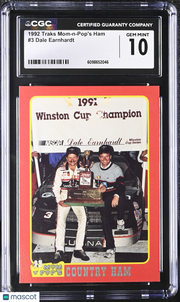 1992 Traks Mom-N-Pop's Ham Dale Earnhardt #3 CGC 10