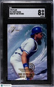 1993 Flair Mike Piazza Wave Of The Future #12 SGC 8