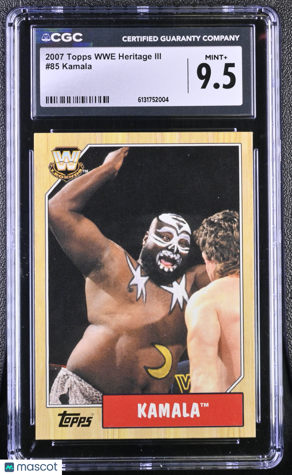 2007 Topps WWE Heritage III Kamala #85 CGC 9.5