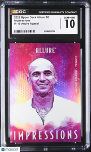 2025 Upper Deck Allure Se Andre Agassi Impressions #I-15 CGC 10