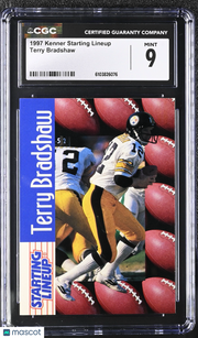 1997 Kenner Starting Lineup Terry Bradshaw CGC 9 Pittsburgh Steelers