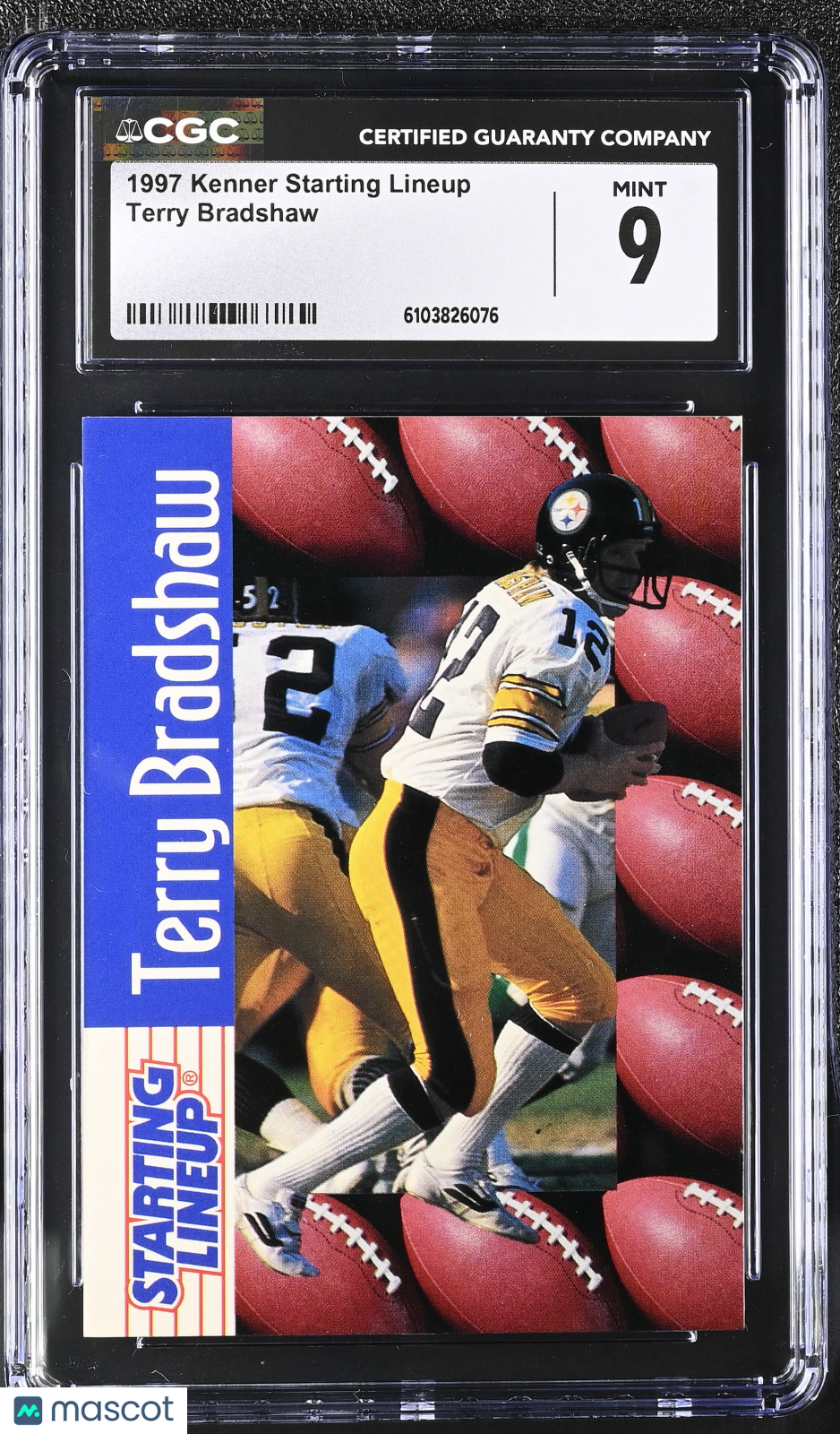 1997 Kenner Starting Lineup Terry Bradshaw CGC 9 Pittsburgh Steelers