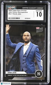 2020 Topps Now Chrome Derek Jeter #DJ-1 Jeter Career Retrospective CGC 10