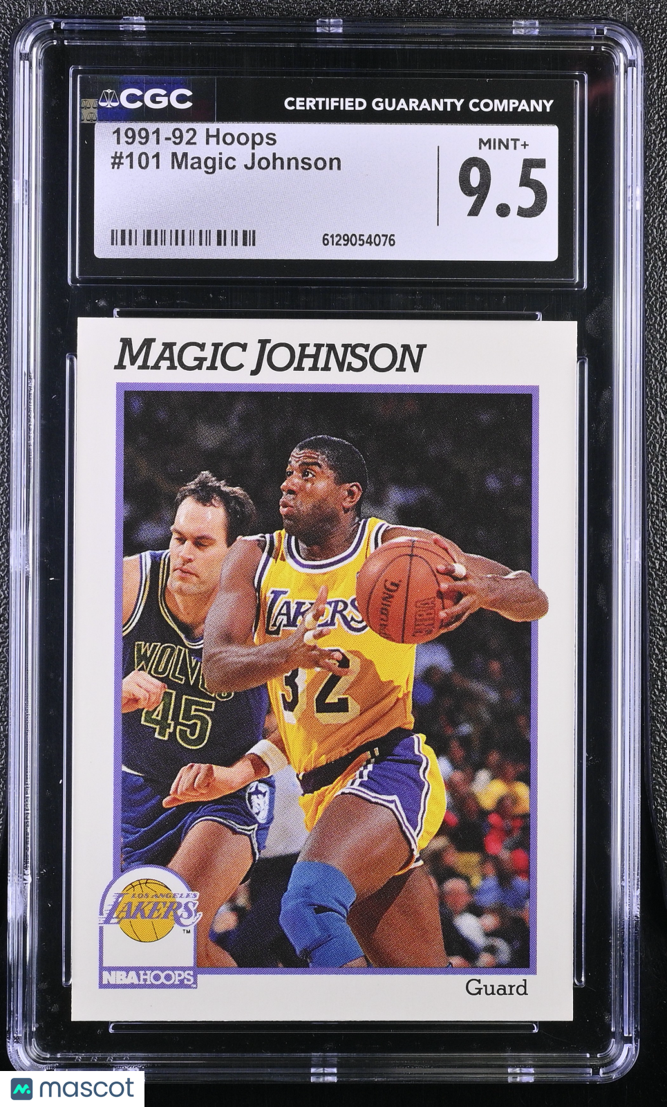 1991-92 Hoops Magic Johnson #101 CGC 9.5 Los Angeles Lakers