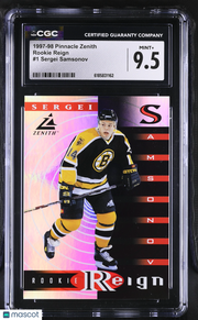 1997-98 Pinnacle Zenith Sergei Samsonov Rookie Reign #1 CGC 9.5 Boston Bruins