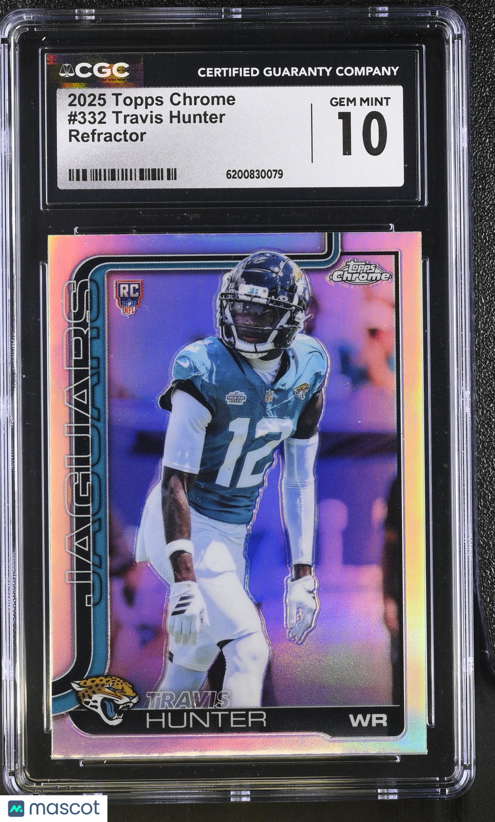 2025 Topps Chrome Travis Hunter Refractor Rookie #332 CGC 10 Jaguars