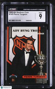 1993-94 Stadium Club Pierre Turgeon #145 CGC 9