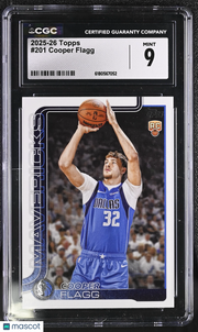 2025-26 Topps Cooper Flagg Rookie #201 CGC 9 Dallas Mavericks