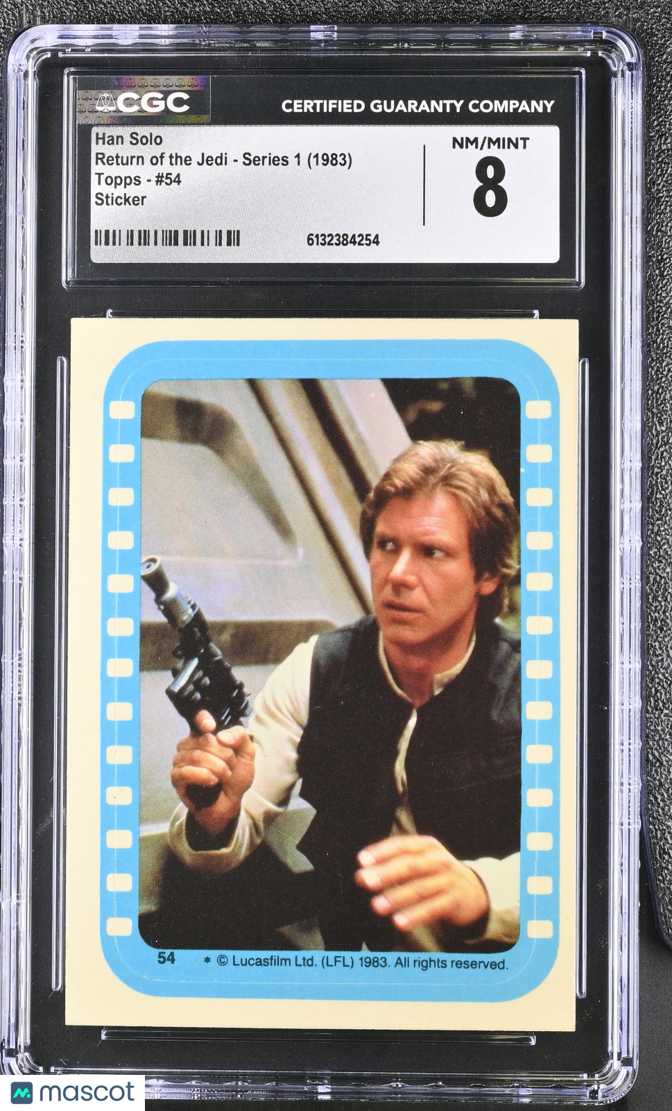 1983 Star Wars Return Of The Jedi - Series 1 Han Solo #54 CGC 8 Sticker