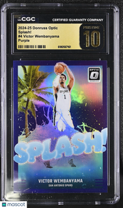 2024-25 Donruss Optic Victor Wembanyama Purple Splash! #4 CGC 10 Pristine Spurs