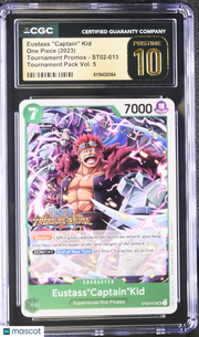 One Piece Tournament Promos Eustass "Captain" Kid Vol.5 CGC 10 Pristine ST02-013