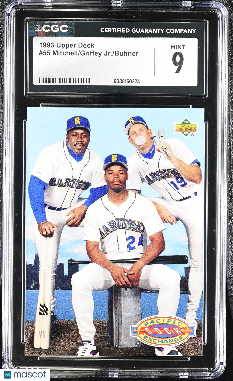 1993 Upper Deck Mitchell/Griffey Jr./Buhner #55 CGC 9 Seattle Mariners