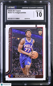2025-26 Topps VJ Edgecombe #203 CGC 10