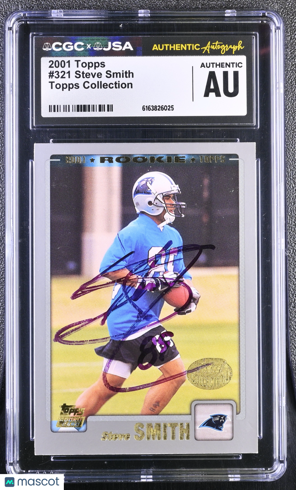 2001 Topps Collection Steve Smith Rookie Auto Autograph CGC Authentic Panthers