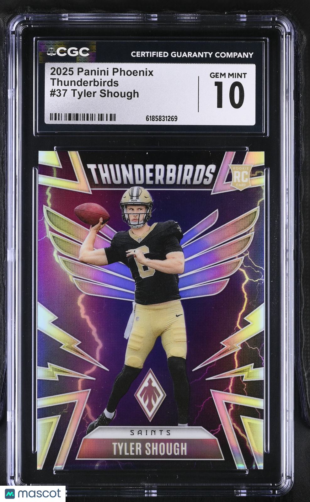 2025 Panini Phoenix Tyler Shough Rookie Thunderbirds #37 CGC 10 Saints