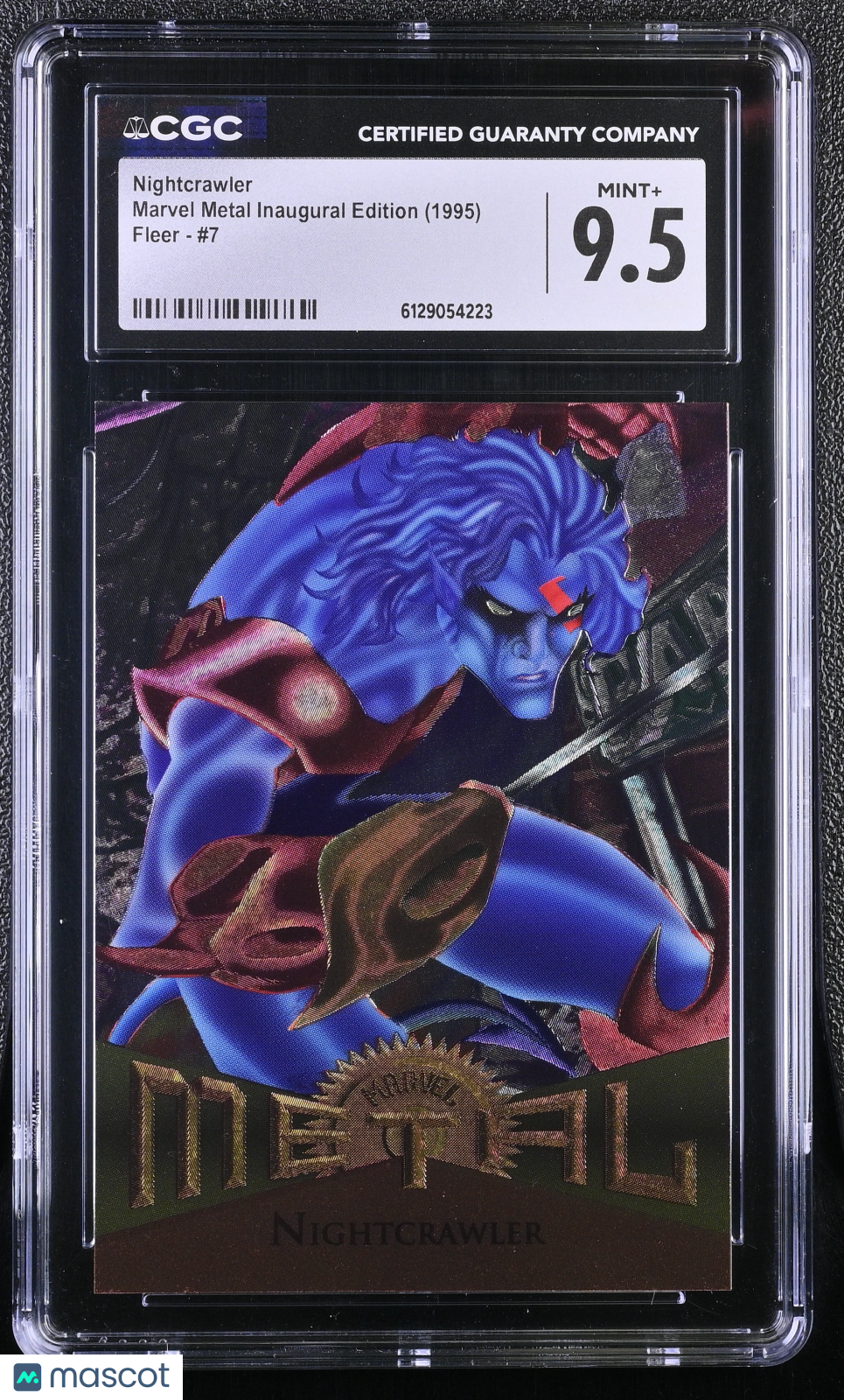 1995 Fleer Marvel Metal Inaugural Edition Nightcrawler #7 CGC 9.5