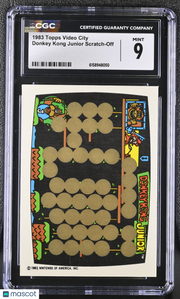 1983 Topps Video City Donkey Kong Junior Scratch-Off CGC 9