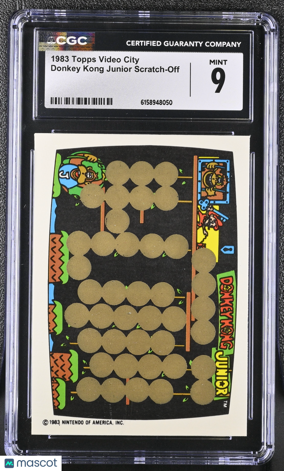1983 Topps Video City Donkey Kong Junior Scratch-Off CGC 9