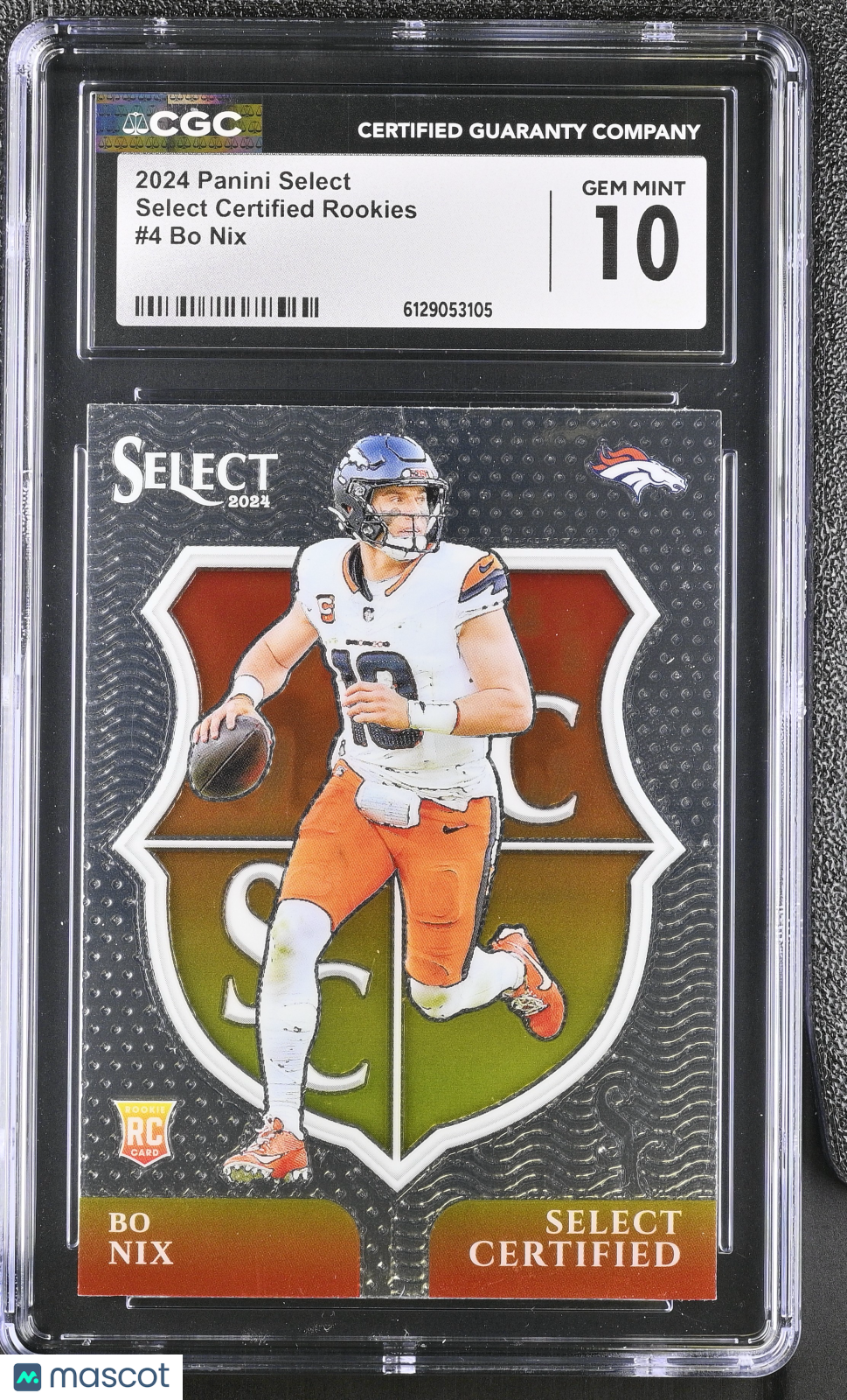 2024 Panini Select Bo Nix Select Certified Rookies #4 CGC 10