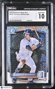 2025 Bowman Mega Box Kevin McGonigle Rookie #BCP-79 CGC 10 Detroit Tigers