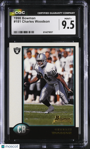 1998 Bowman Charles Woodson Rookie #181 CGC 9.5 Oakland Raiders